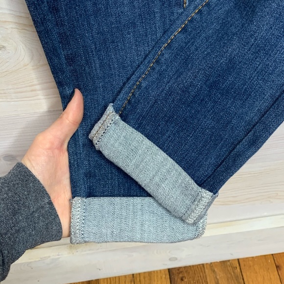 Size 0 Medium Washed Patched Distressed Jeans - Picture 4 of 10